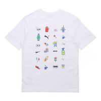 PUMA Sports Alphabet Printing Round Neck Short Sleeve White 531335-52