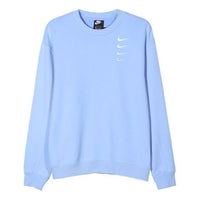 Nike Swoosh Four hook gradual change round neck sweater light blue DA3193-431