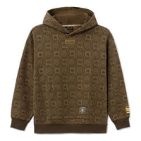 Li-Ning BAD FIVE Series Loose Full Print Pullover Hoodie 'Brown' AWDRE21-2