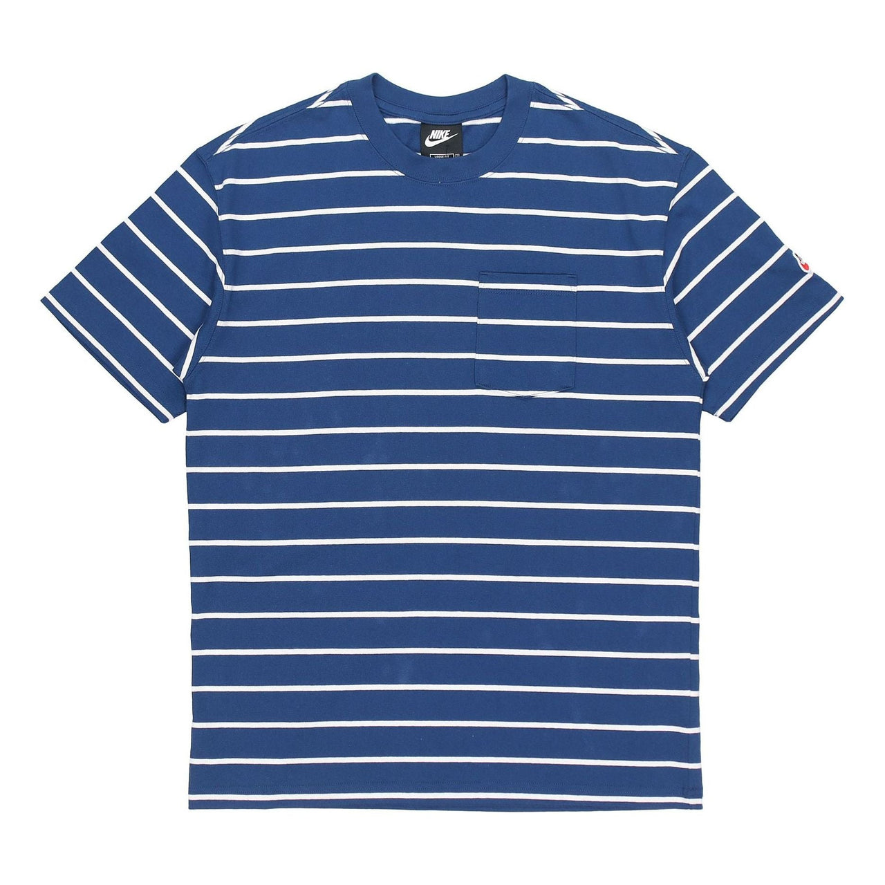Nike Sportswear Sports Stripe Round Neck Short Sleeve Blue DM8880-490