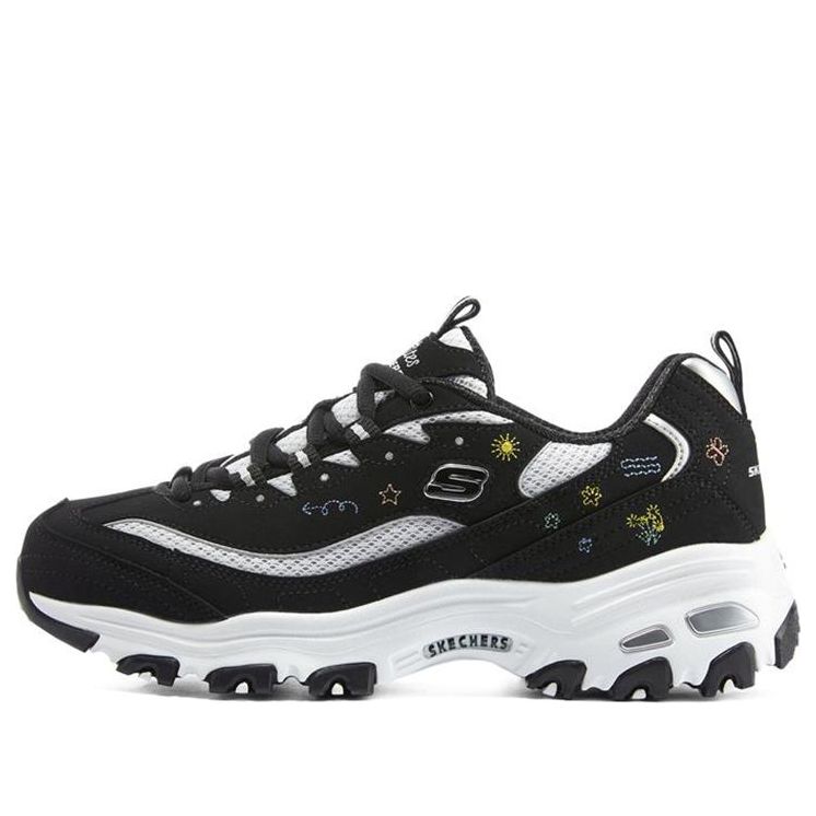 (WMNS) Skechers D'Lites 1.0 'Black White' 896155-BKW
