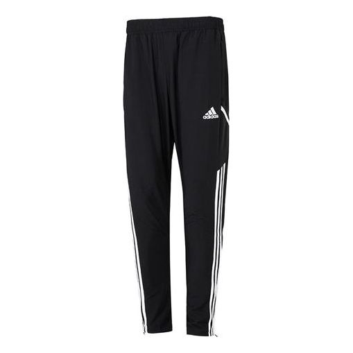Men's adidas Contrasting Colors Stripe Woven Sports Pants/Trousers/Joggers Black H21288