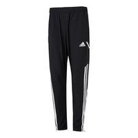 Men's adidas Contrasting Colors Stripe Woven Sports Pants/Trousers/Joggers Black H21288