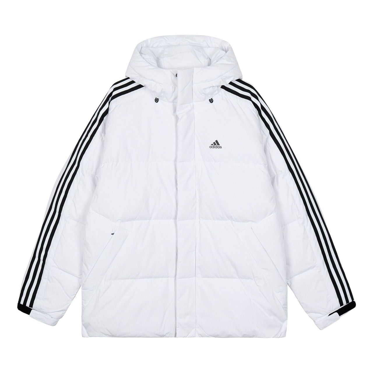 adidas 3-Stripes Puff Down Jackets 'White Black' IT8731