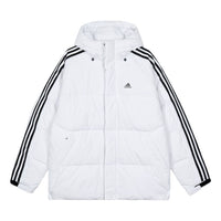 adidas 3-Stripes Puff Down Jackets 'White Black' IT8731