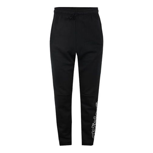 adidas logo Printing Knit Long Pants Black DU0361