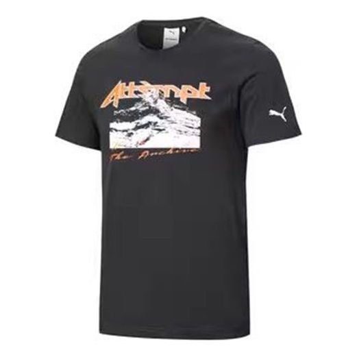 PUMA x Attempt Crossover Casual Short Sleeve Couple Style Black 598194-01
