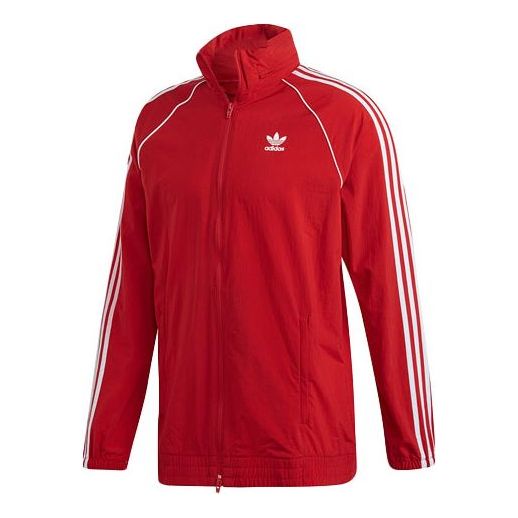 adidas originals Casual Sports Hooded Jacket Red DV1587