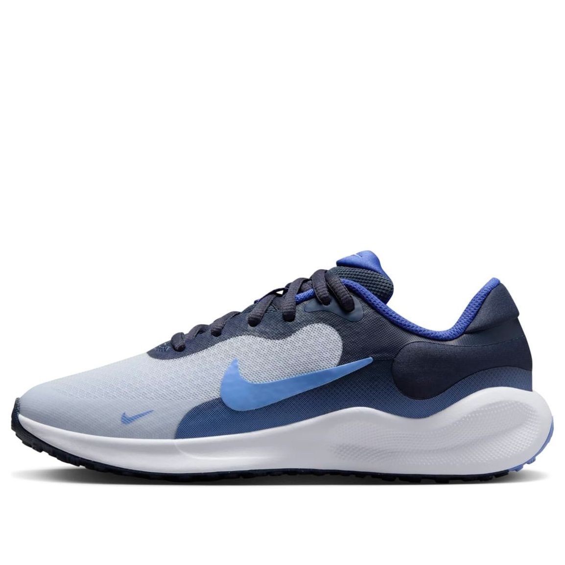 (GS) Nike Revolution 7 'Football Grey Royal Pulse' FB7689-007
