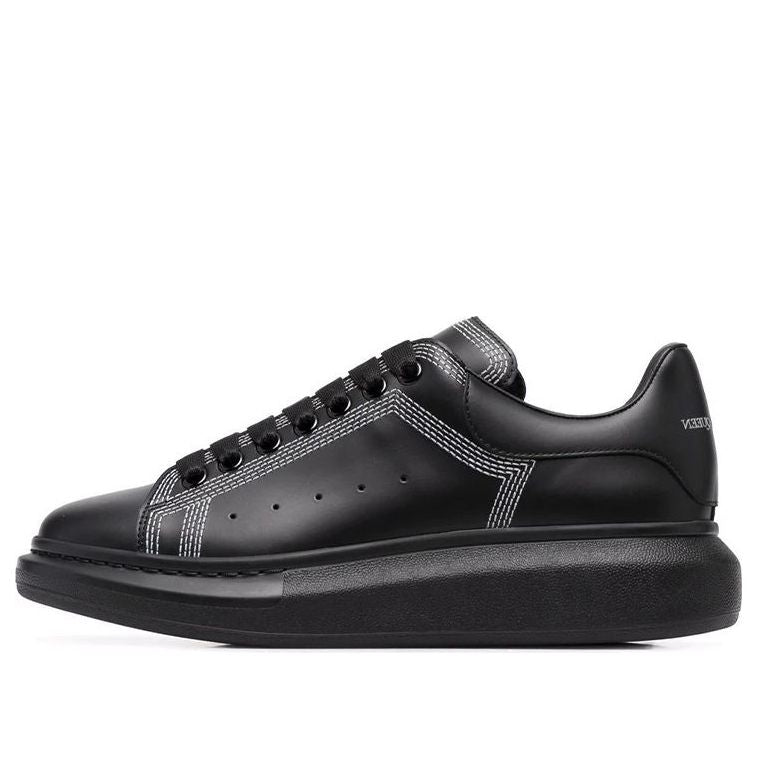Alexander McQueen Oversized Sneaker 'Embroidered Black Silver' 662639WIA4V1081