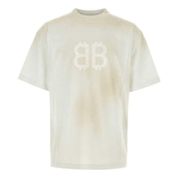 Balenciaga BB Paris Strass T-shirt Medium Fit 'Dirty White' 739784TOVU69012