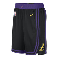 Nike Dri-FIT NBA Los Angeles Lakers Swingman City Edition Shorts 'Black Purple' DX8706-010