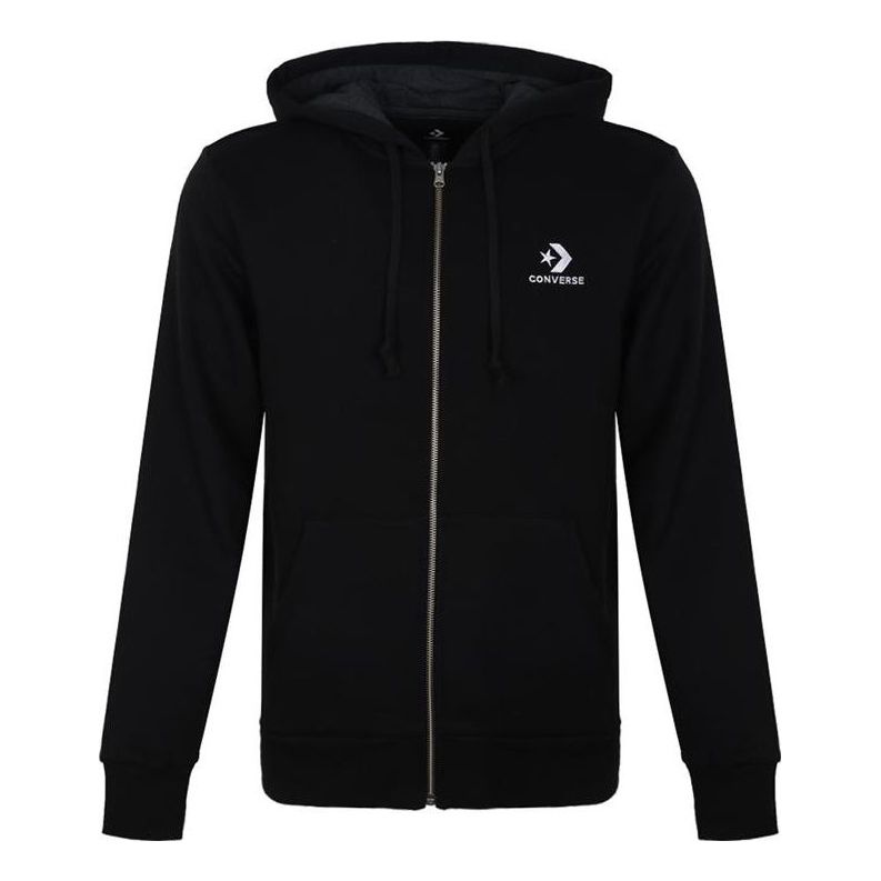 Converse Star Chevron Hooded Full Zip Jacket 'Black' 10008813-A01