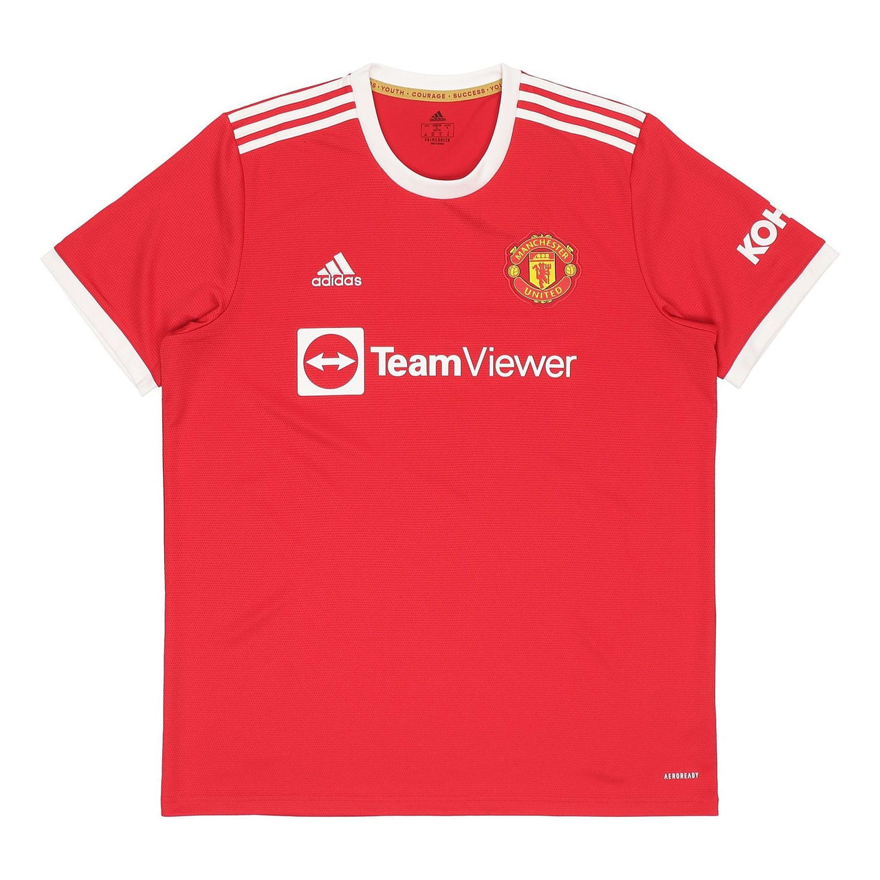 Men's adidas 21-22 Season Manchester United Home Fan Edition Sports Short Sleeve Red Jersey H31447