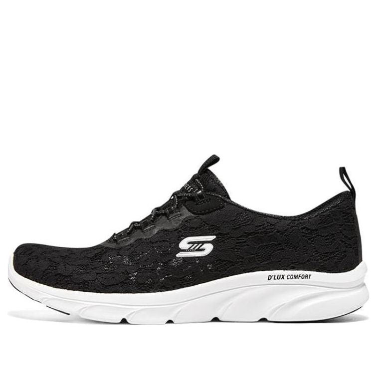 (WMNS) Skechers D'Lux Comfort Shoes 'Black' 104346-BKW