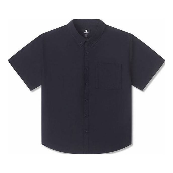 Converse Short Sleeve Basic Woven Shirt 'Black' 10025290-A01