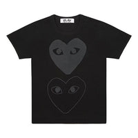 COMME des GARCONS PLAY Double Hearts T-Shirt 'Black/Black' AZ-T194-051-1