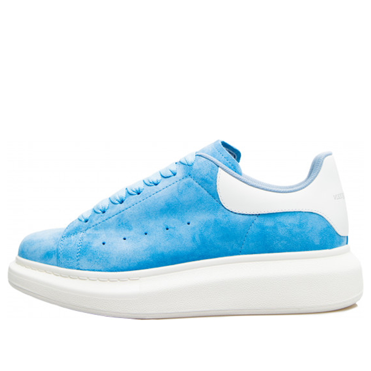 (WMNS) Alexander McQueen Suede Oversized Sneaker 'Blue' 650792WIA514437