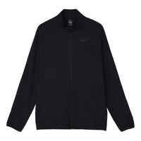 Nike DRI-FIT Stand Collar Casual Sports Training Jacket Black CU4953-010