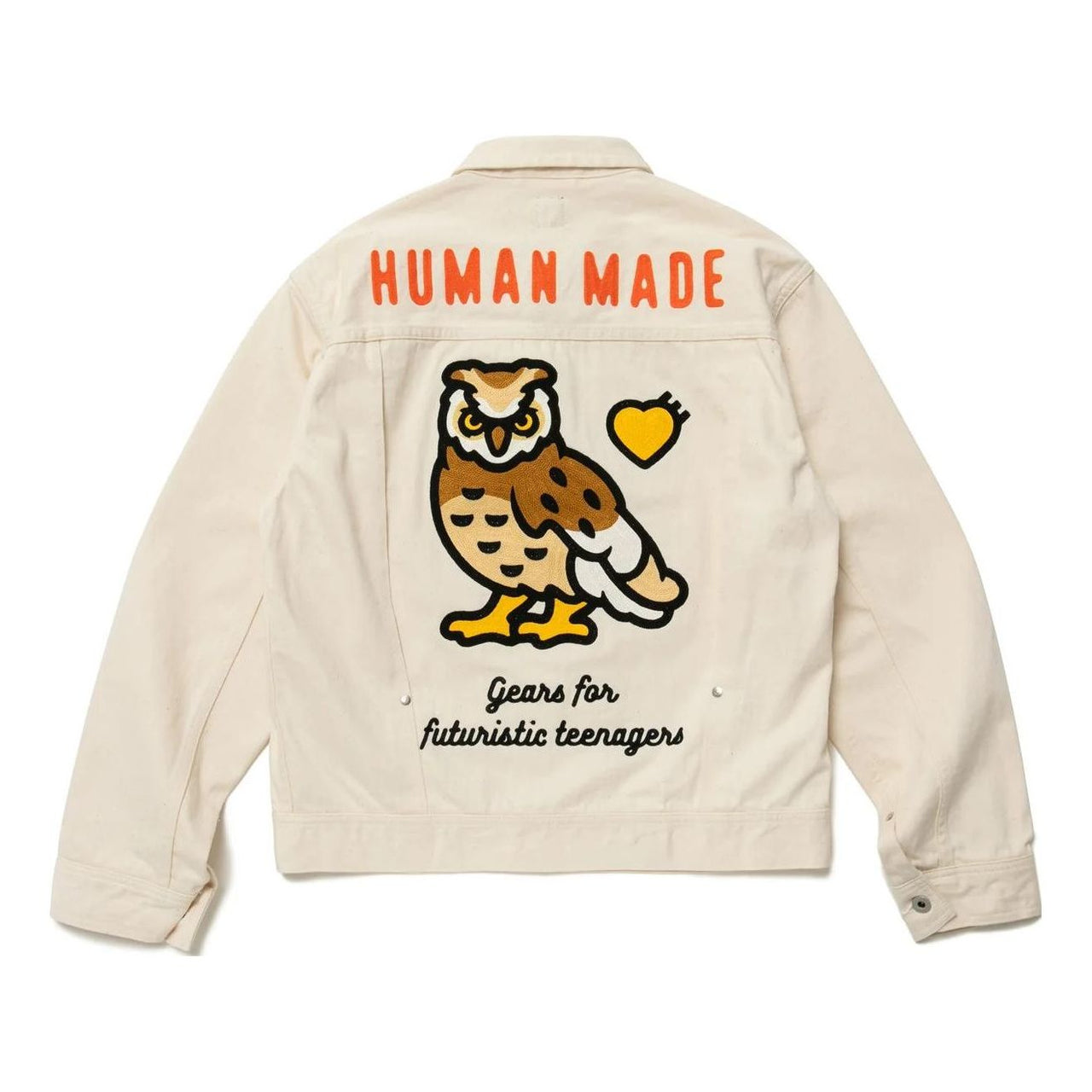 HUMAN MADE Natural Denim Work Jacket 'White' HM25JK021