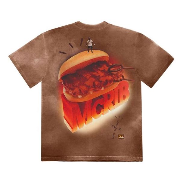 Travis Scott Cactus Jack x Mcdonald Crossover Tie Dye Short Sleeve Unisex Brown TC-14