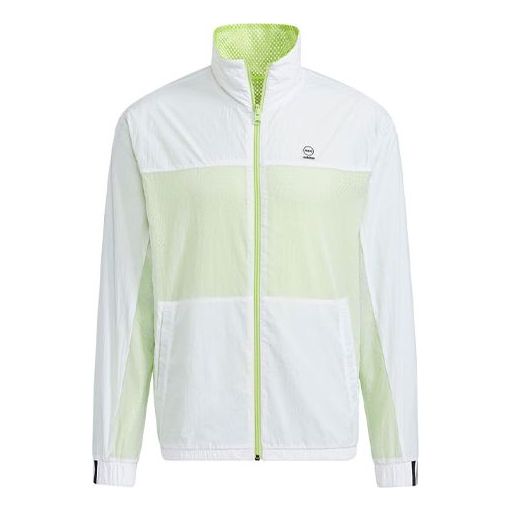 Men's adidas neo Stand Collar Colorblock Zipper Jacket Autumn Colorblock HD4627