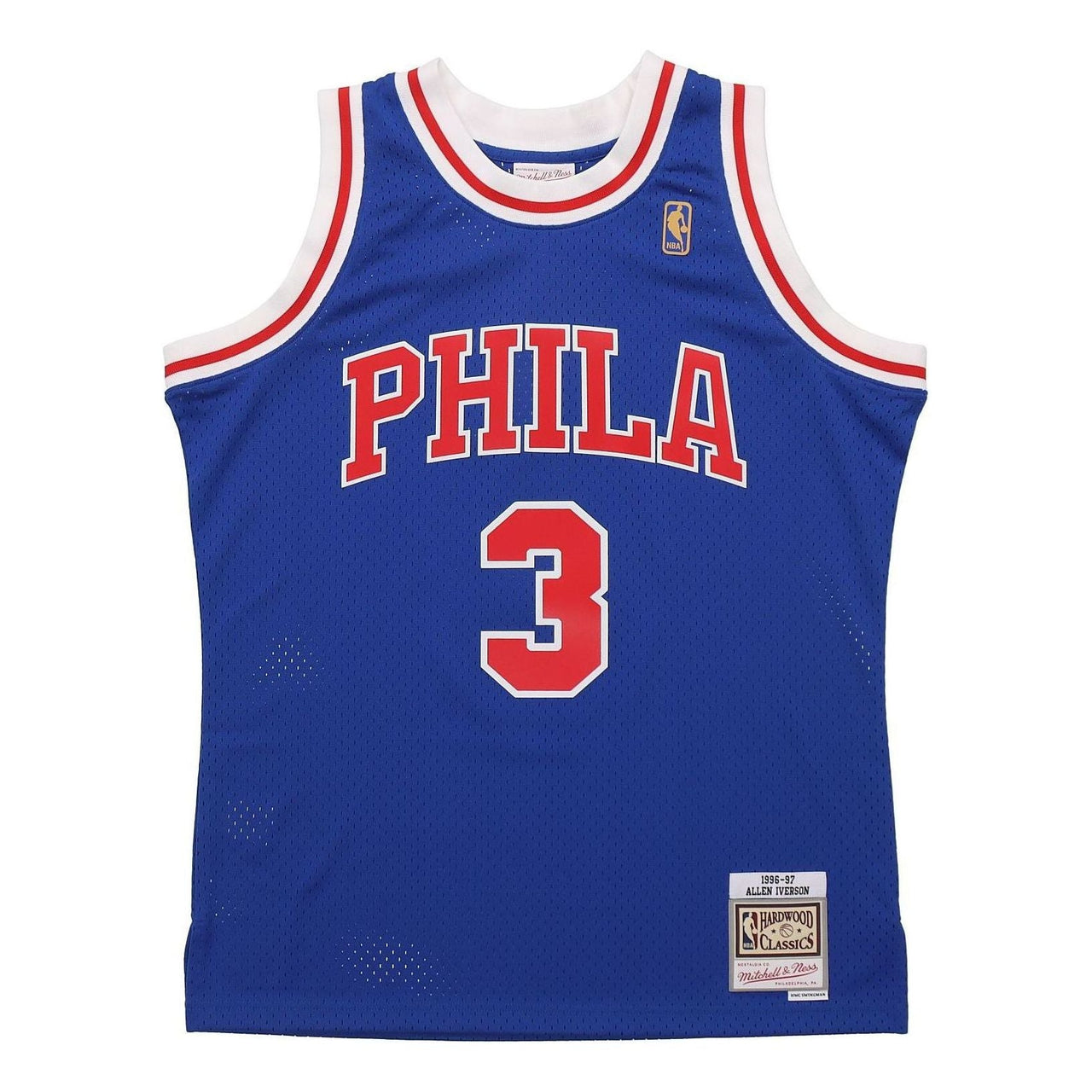 Mitchell & Ness x NBA Philadelphia 76ers 1996-97 Swingman Jersey 'Allen Iverson 3' SMJYGS18197-P76ROYA96AIV