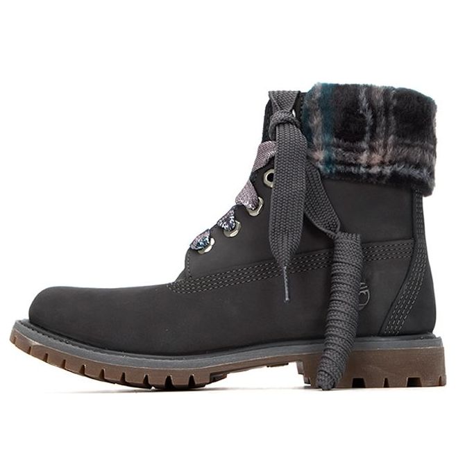 (WMNS) Timberland Lindon Woods 6 Inch Waterproof Boot 'Dark Grey Nubuck and Black Printed Collar' A2MA5C64