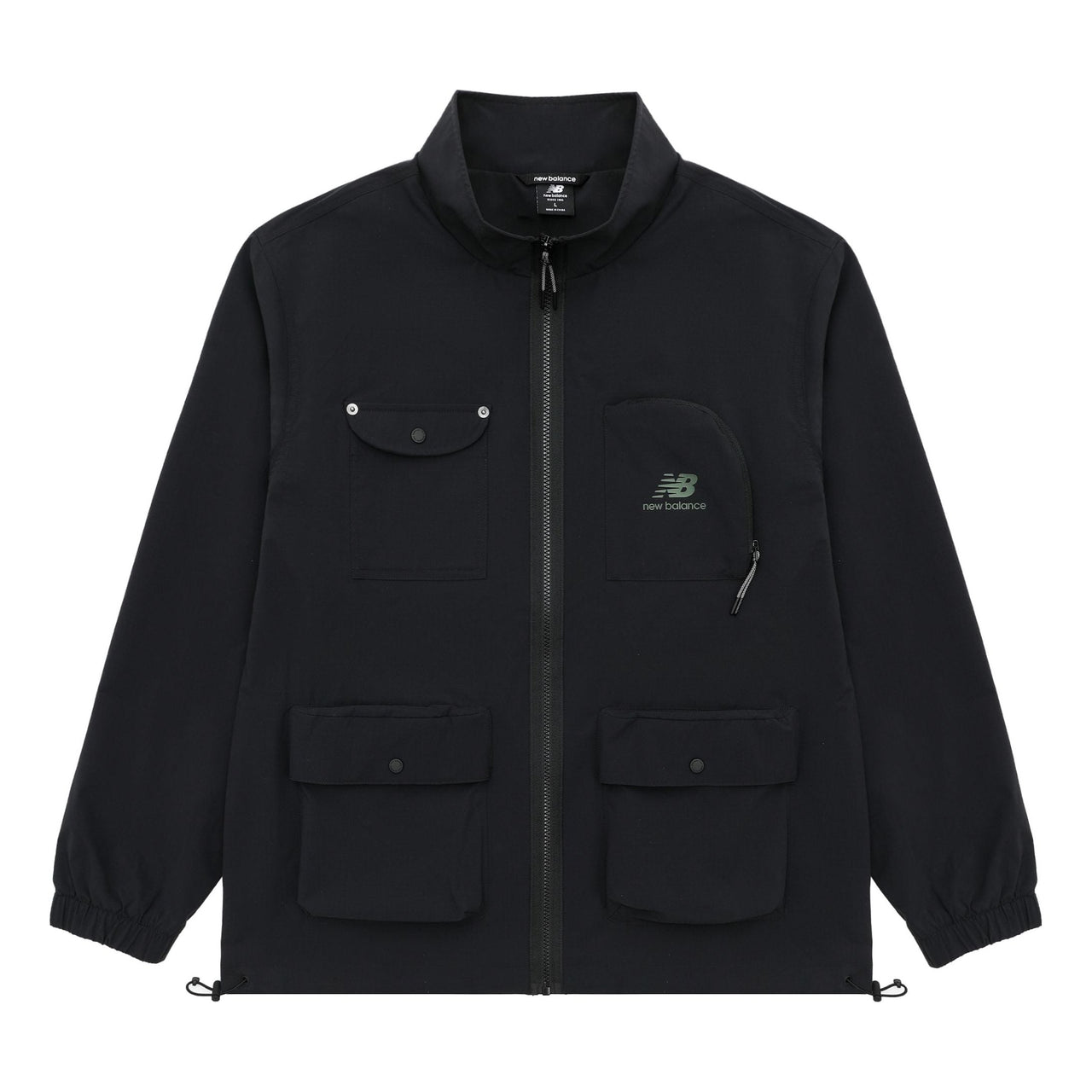 New Balance Logo Full-Zip Jacket 'Black' AMJ31322-BK
