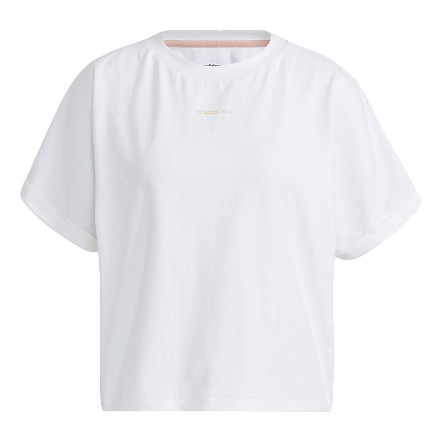 (WMNS) adidas neo July Tee 2 Leisure Sports Short Sleeve White H16281