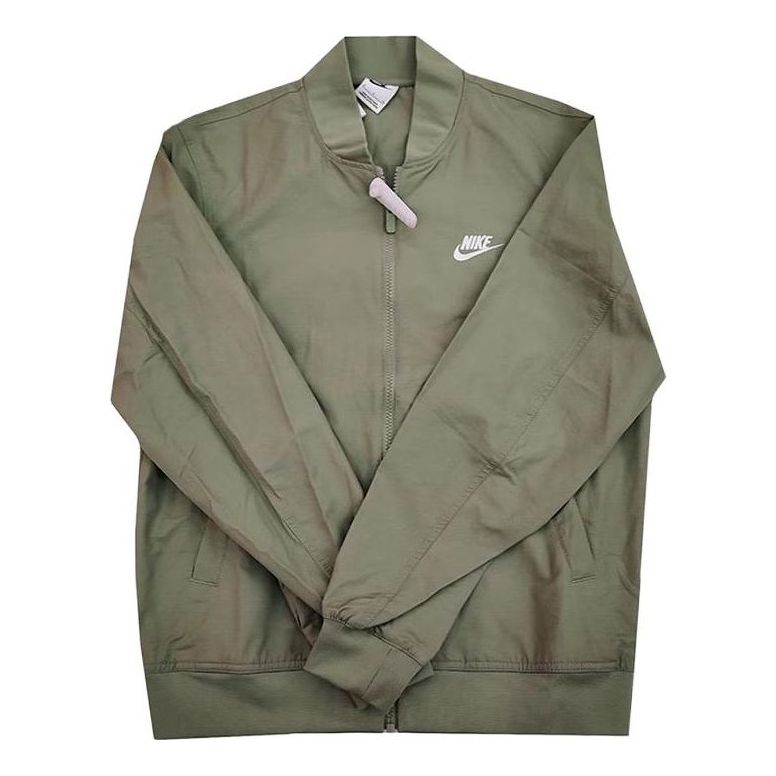 Nike Stand Collar Thin Varsity Jacket 'Green' DM6822-386