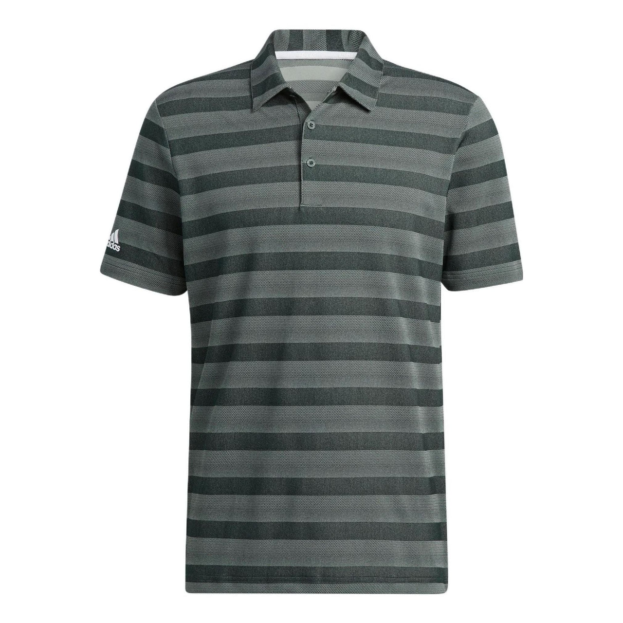 Men's adidas 2 Clr Strp Polo Stripe Printing Logo Short Sleeve Gray Polo Shirt HM5326