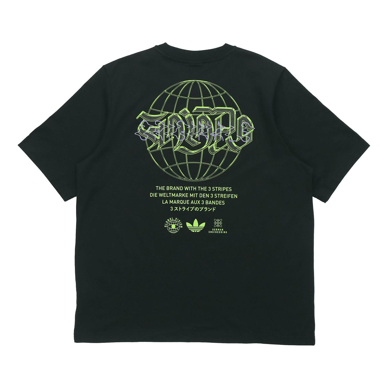 adidas originals Back Graffiti Printing Short Sleeve Black GK7223