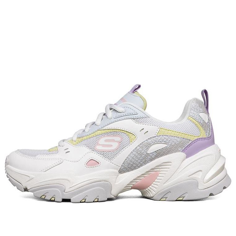 (WMNS) Skechers Stamina V2 low Running Shoes GS White/Purple 896004-WMLT