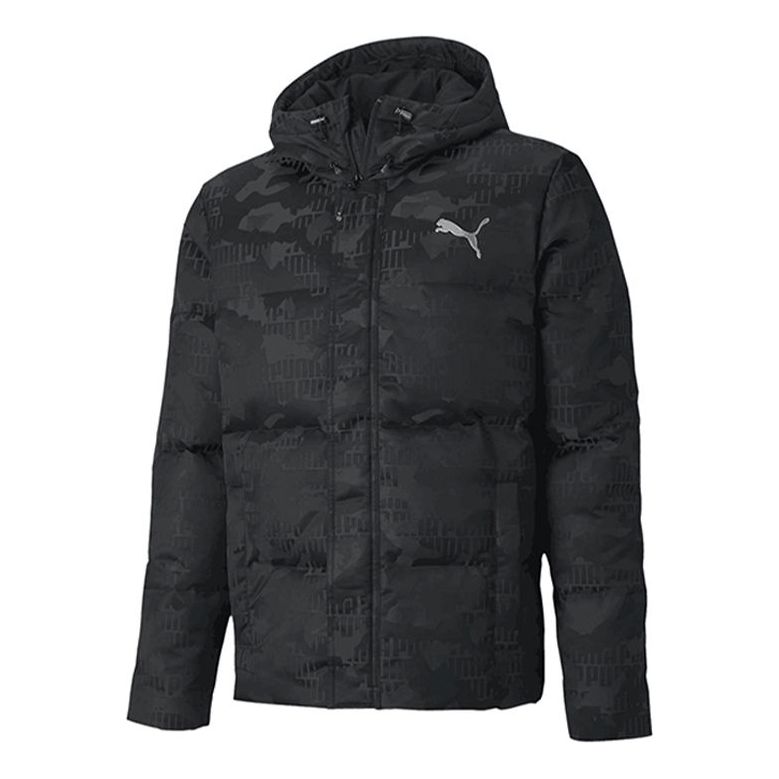 PUMA Camo Down Jacket 'Black White' 585532-01