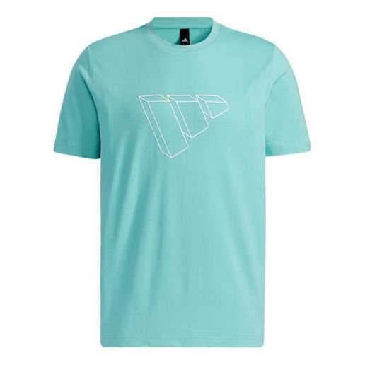 adidas Fi Tee Sub Bos 3D Logo Printing Round Neck Short Sleeve Green GP0967