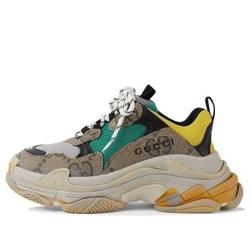 (WMNS) Balenciaga x Gucci The Hacker Project Triple S 'Beige Green' 677193UMO209766