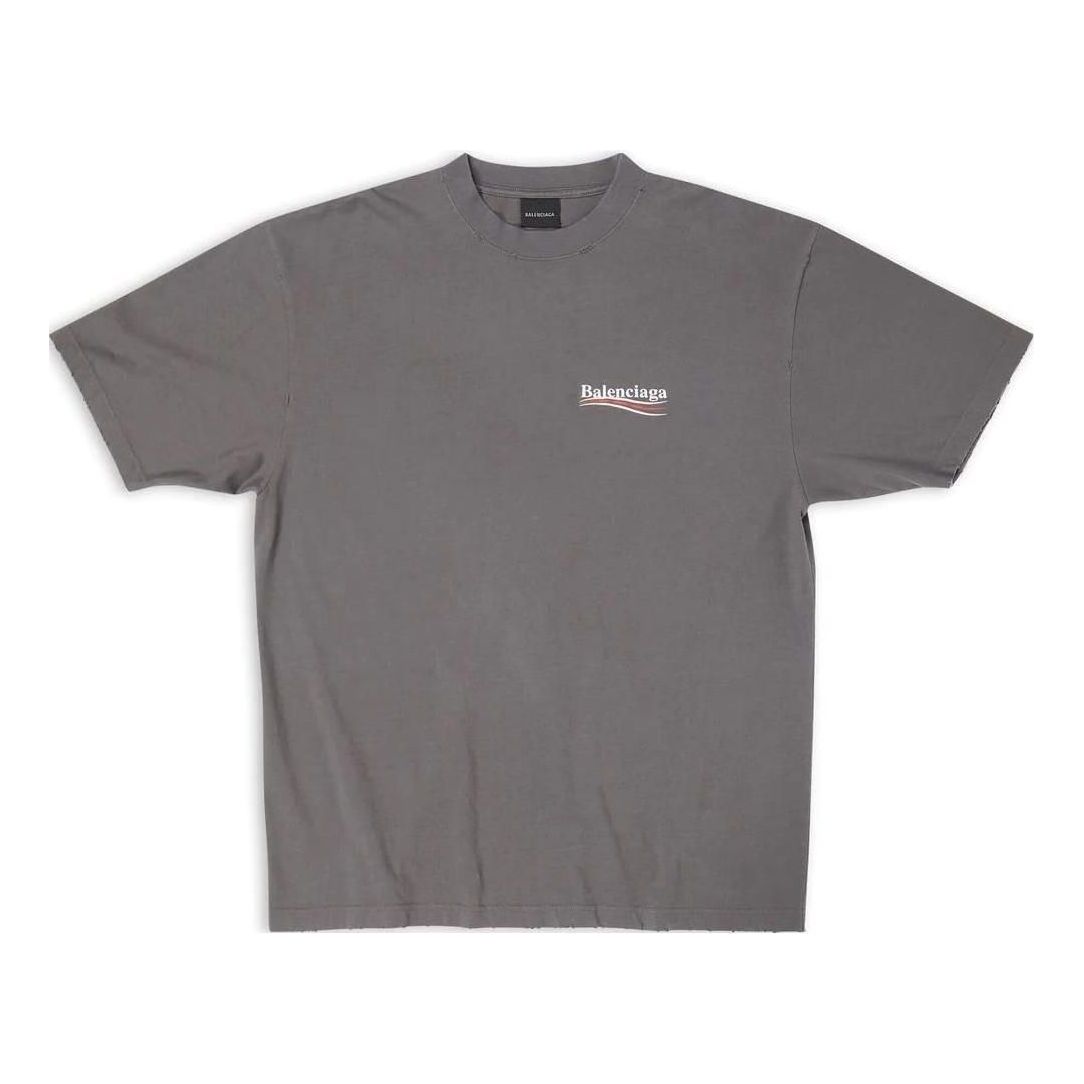Balenciaga Political Campaign T-Shirt Large Fit 'Grey' 641655TNVG51227