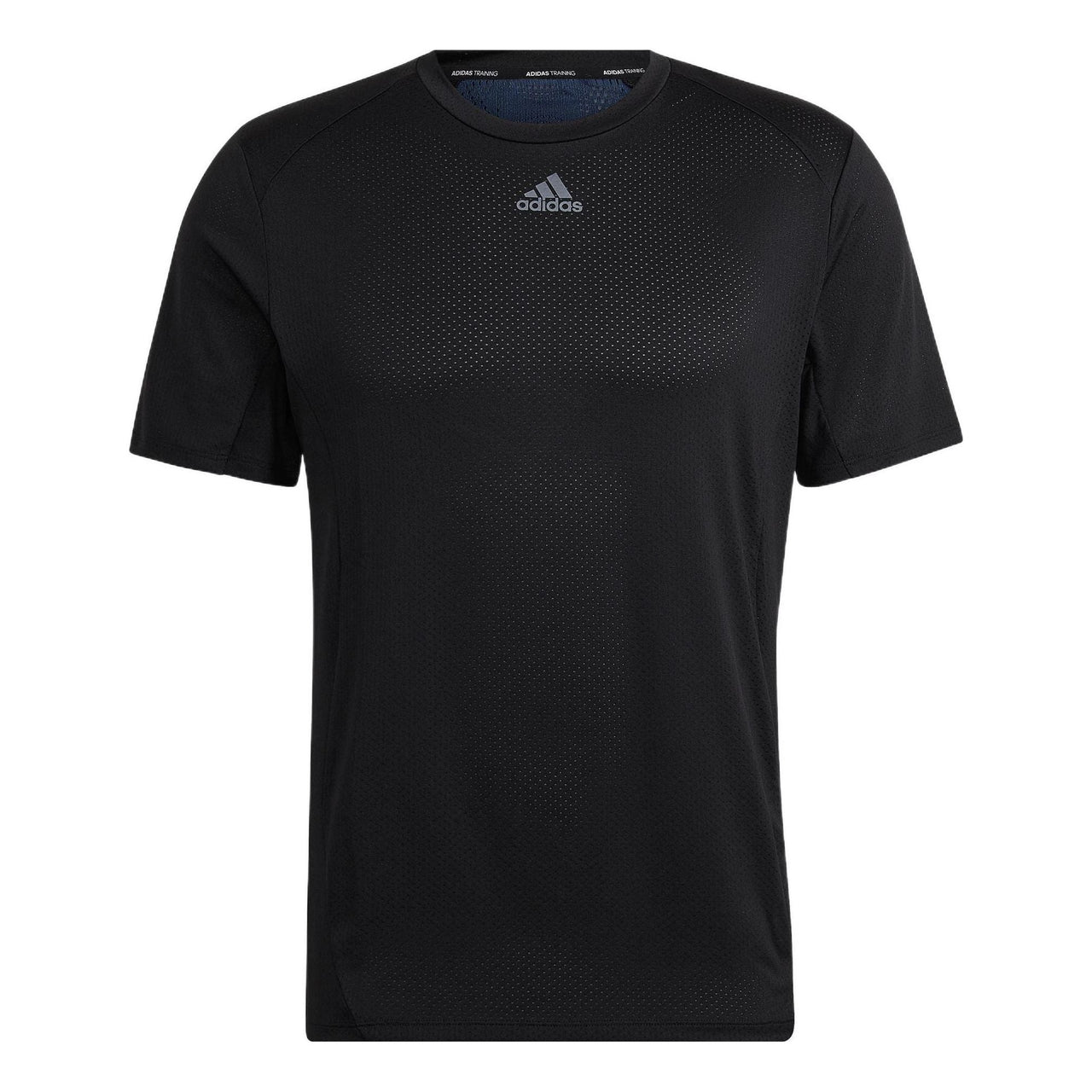 Men's adidas Solid Color Logo Sports Gym Short Sleeve Black T-Shirt HP1932