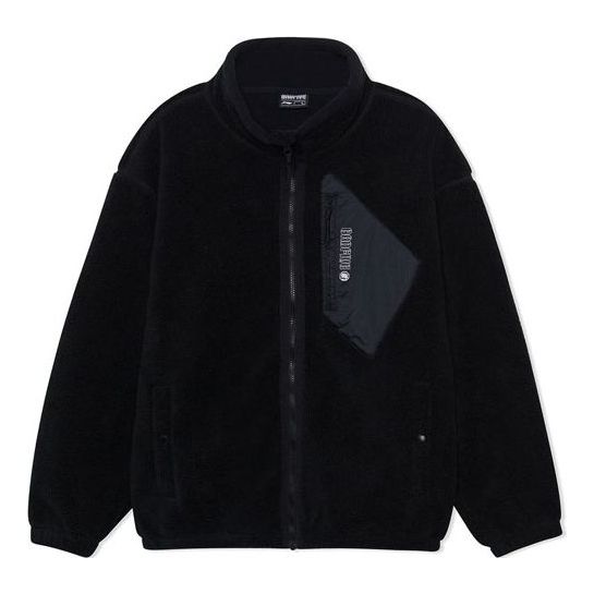 Li-Ning BadFive Logo Polar Fleece Jacket 'Black' AFDR729-4