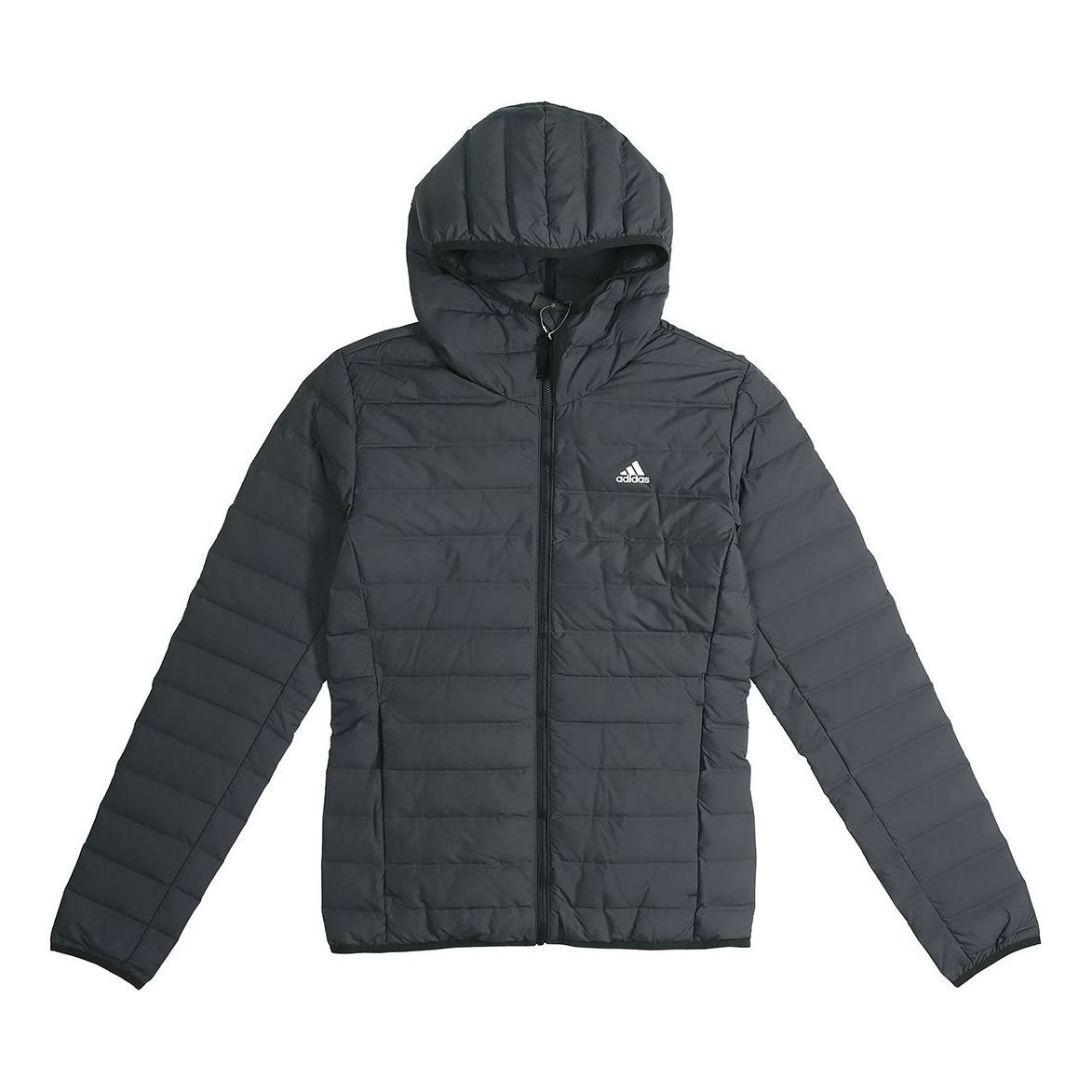 adidas Varilite Soft Down Hooded Jacket 'Carbon' CY8738