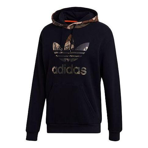 adidas originals Camo Block Hdy Camouflage logo Printing Pullover Black GD5956