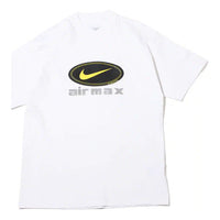 Men's Nike Logo Alphabet Printing Breathable Round Neck Short Sleeve White T-Shirt DV9400-100