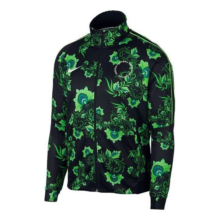 Nike 2018-19 Nigeria Track Jacket 'Green Black' AH7886-010