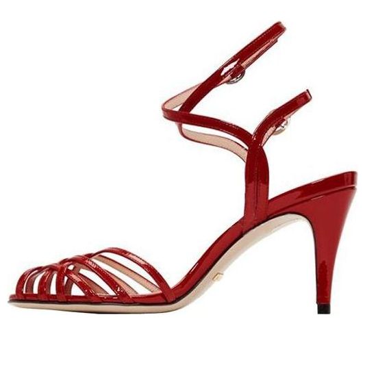 (WMNS) Gucci Draconia Patent Strappy Sandals 39 'Red' 538189-BNC00-6433