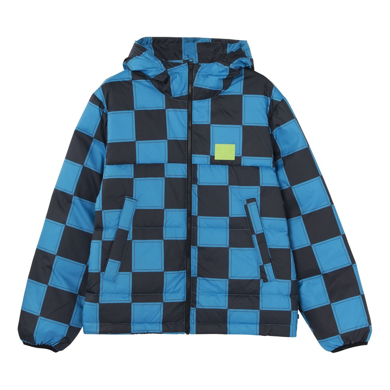 Men's Nike Lebron Grid Basketball Sports Stay Warm Hooded Down Jacket Blue DA6718-469