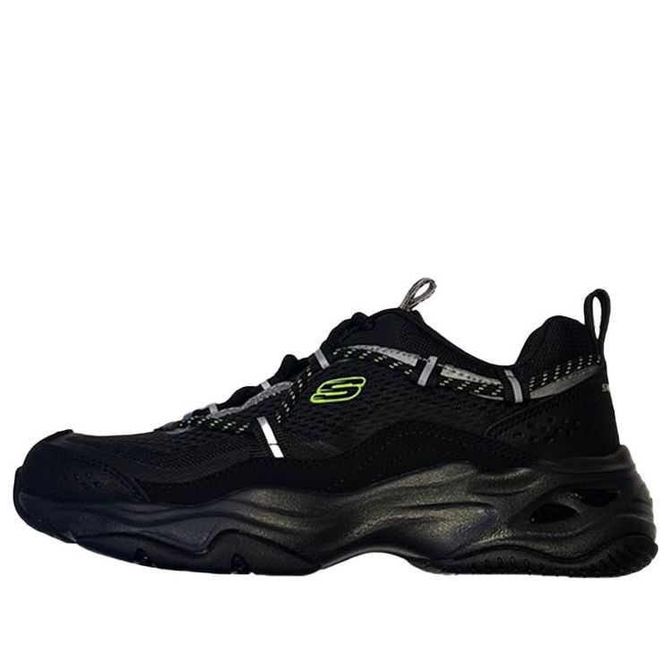 (WMNS) Skechers DLites 4.0 Euphoric Step 'Black Lime' 149560-BMN