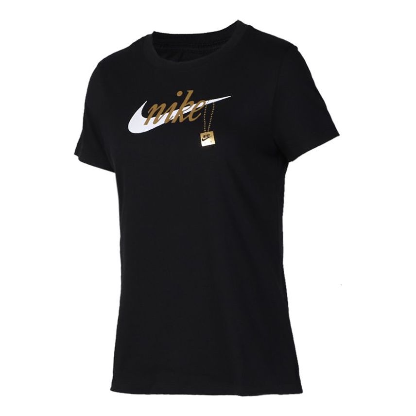 (WMNS) Nike Sportswear Round Neck Short Sleeve Black CJ7915-010
