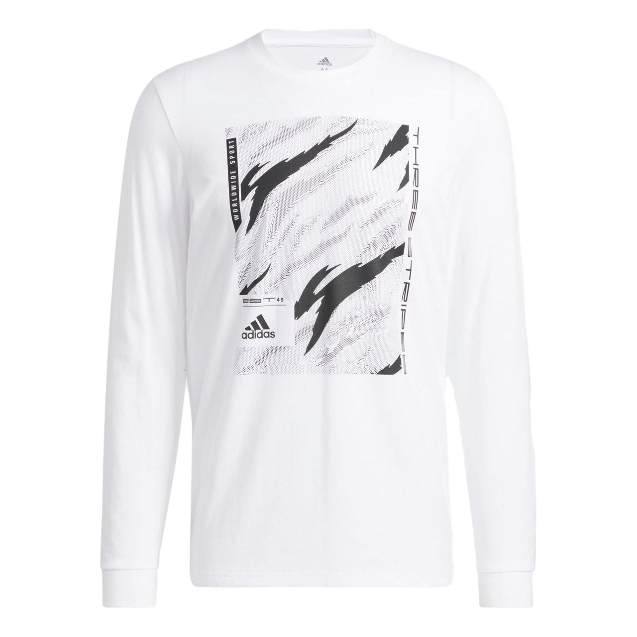adidas Long-Sleeve Cotton T-Shirt 'Camo Linear' HE4788