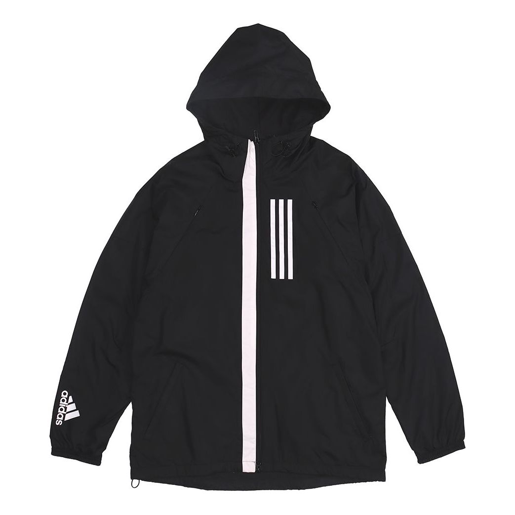 adidas Outdoor Windproof Sports Hooded Jacket Black DZ0052